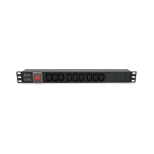 Силовий блок 19" 9 розеток С13, без кабеля, вимикач, метал. корпус Voltronic (PPX9PDUGR)