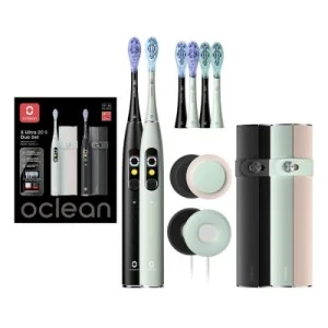 Электрическая зубная щетка Oclean X Ultra 20 S Duo Set Green+Black (6970810557152)