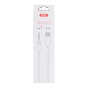 Дата кабель USB 2.0 AM to Micro 5P 2.0m 2.1A white XO (NB103-M2-WH)
