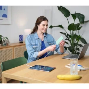 Батарея универсальная Trust 10000mAh Primo ECO, 2хUSB-A/USB-C, 15W, green (25029_TRUST)