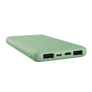 Батарея универсальная Trust 10000mAh Primo ECO, 2хUSB-A/USB-C, 15W, green (25029_TRUST)