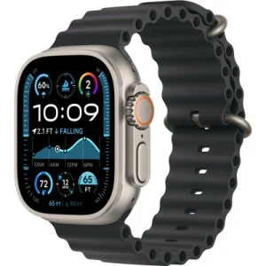 Ремінець до смарт-годинника Apple 49mm Black Ocean Band - Natural Titanium Finish (MXTL3ZM/A)
