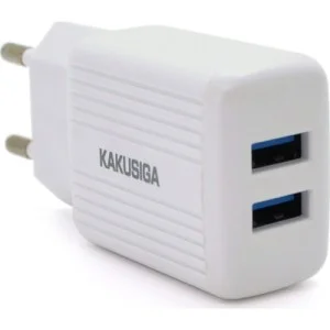 Зарядное устройство KAKUSIGA 2xUSB 2.4A 12W white (KSC-368 DILANG)