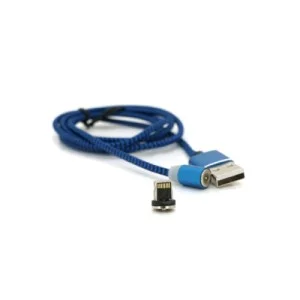 Дата кабель USB 2.0 to Lightning 1.0m 2A magnetic nylon blue Ninja (YT-NAMC-L/B/04352)