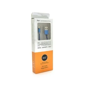 Дата кабель USB 2.0 to Micro 5P 1.0m 2A magnetic nylon blue Ninja (YT-NAMC-M/BL/04351)
