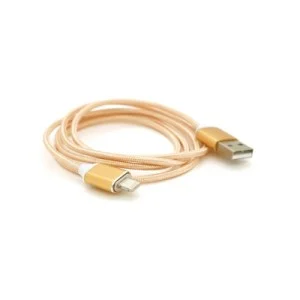 Дата кабель USB 2.0 to Lightning 1.0m 2A magnetic nylon gold Ninja (YT-MCFB-L/G/09166)