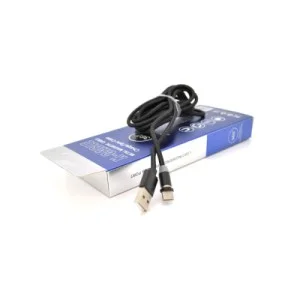 Дата кабель USB 2.0 to Lightning 1.0m 2A magnetic nylon black Pipo (18167)