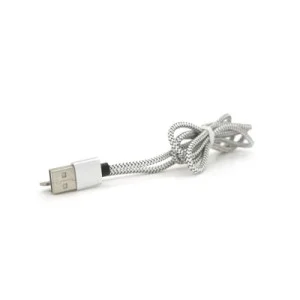 Дата кабель USB 2.0 to Lightning 1.0m 2A magnetic nylon silver Pipo (18168)