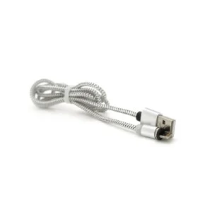 Дата кабель USB 2.0 to Lightning 1.0m 2A magnetic nylon silver Pipo (18168)