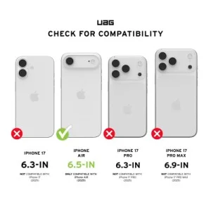 Чохол до мобільного телефона UAG iPhone 17 Air Metropolis LT Magsafe Kevlar Black (114520113940)