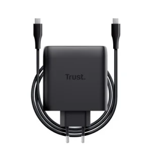 Зарядное устройство Trust 2xUSB-C 100W GaN PD/PPS black (25527_TRUST)