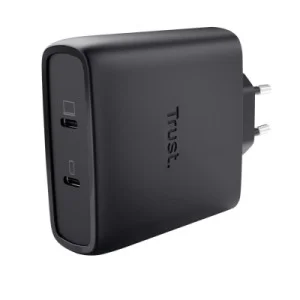 Зарядное устройство Trust 2xUSB-C 100W GaN PD/PPS black (25527_TRUST)