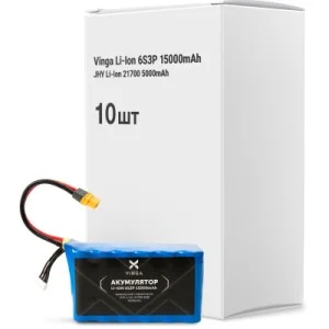 Аккумулятор для дрона Vinga Li-Ion 6S3P 15000mAh коробка 10 шт (JHY Li-Ion 21700 5000mAh) (V6S3P-10PCS-15000MAH)