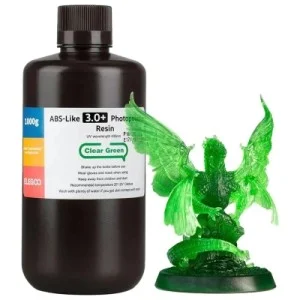 Фотополимерная смола ELEGOO Resin, ABS-like 3.0 plus 1кг, transparent green (50.103.0227)