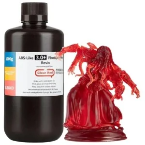 Фотополимерная смола ELEGOO Resin, ABS-like 3.0 plus 1кг, transparent red (50.103.0224)