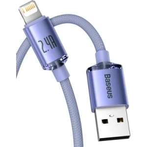 Дата кабель USB 2.0 AM to Lightning 2.0m 2.4A purple Baseus (CAJY000105)