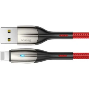 Дата кабель USB 2.0 AM to Lightning 2.0m 2.4A red Baseus (CALSP-C09)