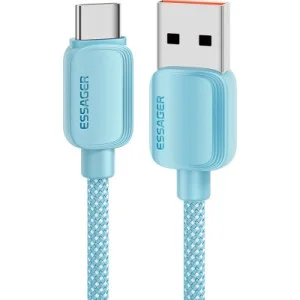 Дата кабель USB 2.0 AM to USB-C 2.0m 100W blue Essager (EXC7A-WLA03-P)