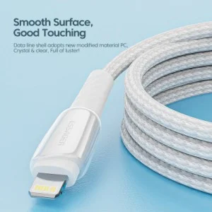 Дата кабель USB 2.0 AM to Lightning 2.0m 3A white Essager (EXCL-CHA02)