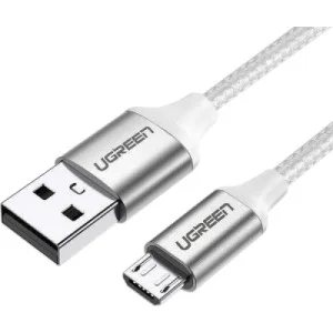 Дата кабель USB 2.0 AM to Micro 5P 1.5m 2A US290 white Ugreen (60152)
