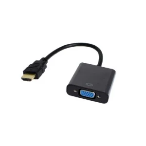 Перехідник HDMI M to VGA F V1.4 60Hz 0.15m black Patron (PN-HDMI-VGA)
