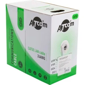 Кабель сетевой Atcom UTP 305м cat.5e, CU, 0,5мм (3800)