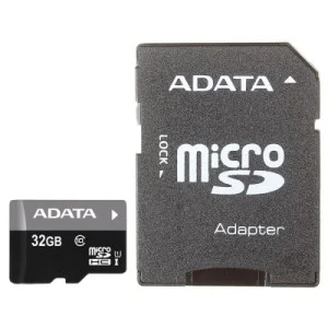 Карта пам'яті ADATA 32Gb microSDHC Ultra UHS-I +SD адаптер Class 10 (AUSDH32GUICL10-RA1)