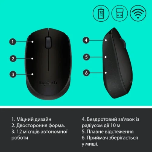 Мишка Logitech M170 Grey (910-004642)