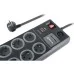 Сетевой фильтр питания REAL-EL RS-8F USB CHARGE 3m, black (EL122300004)