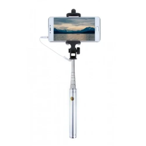 Монопод для селфі Grand-X Metallic Jack 3,5 U-крепление 170-750мм Silver (MPGJMS)