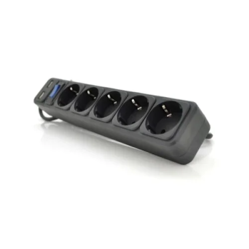 Сетевой фильтр питания Merlion 5 розеток, 1,8 м + 2*USB (B518U)