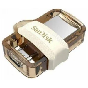 USB флеш накопитель SanDisk 32GB Ultra Dual Drive m3.0 White-Gold USB 3.0/OTG (SDDD3-032G-G46GW)