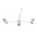 Дата кабель USB 2.0 AM to Lightning + Micro 5P + Type-C 1.0m Cablexpert (CC-USB2-AMLM32-1M-W)