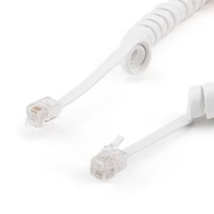 Кабель телефонный Atcom телефонный спиральный 2м RJ9 (17319)