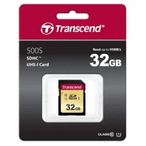 Карта памяти Transcend 32GB SDHC class 10 UHS-I U1 (TS32GSDC500S)