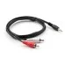 Кабель мультимедийный 3.5mm M to 2xRCA M 1.5m Vinga (VCPDCJ35MRCA21.5BK)