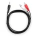 Кабель мультимедийный 3.5mm M to 2xRCA M 1.5m Vinga (VCPDCJ35MRCA21.5BK)