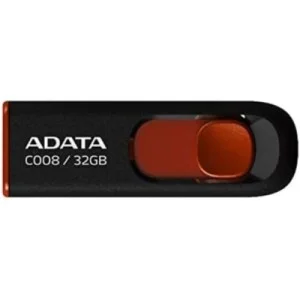 USB флеш накопитель ADATA 32Gb C008 black+red (AC008-32G-RKD)