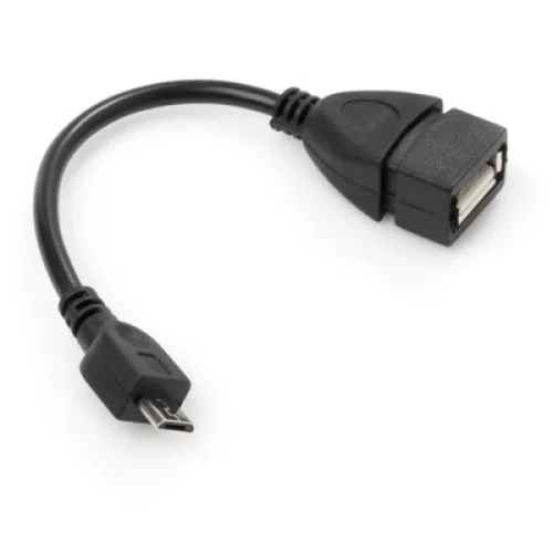 Дата кабель OTG USB 2.0 AF to Micro 5P 0.15m Vinga (VCPDCOTGMBK)