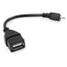 Дата кабель OTG USB 2.0 AF to Micro 5P 0.15m Vinga (VCPDCOTGMBK)