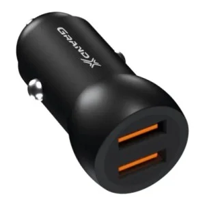 Зарядний пристрій Grand-X car 12-24V Black 2USB 5V/2.4A (CH-26/CH-26B)