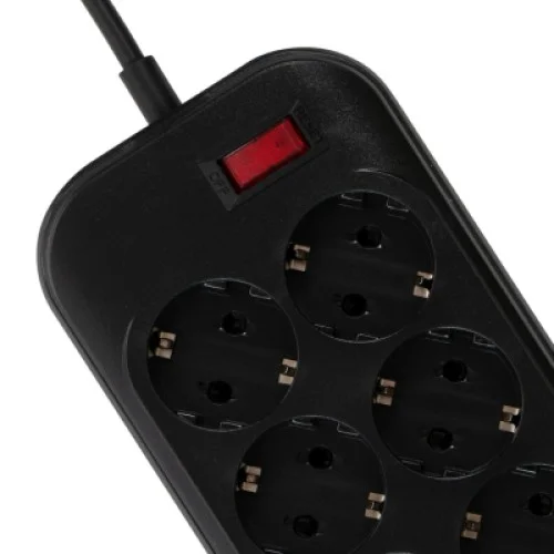 Сетевой фильтр питания ColorWay CW-CHE64B, 6 розеток/4USB Black (CW-CHE64B)
