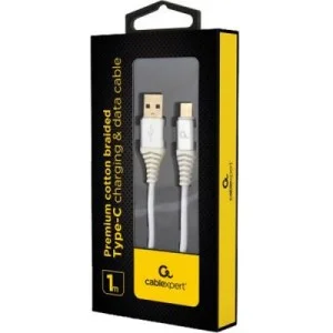 Дата кабель USB 2.0 AM to Type-C 1.0m Cablexpert (CC-USB2B-AMCM-1M-BW2)
