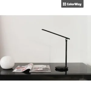Настольная лампа ColorWay 4W with built-in battery 1800 mAh USB in/out 5V*1A, black (CW-DL02B-B)