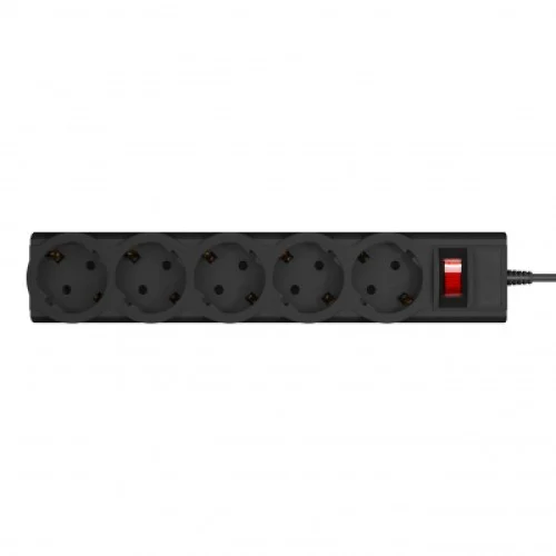 Мережевий фільтр живлення LogicPower LP-X5 PREMIUM, 2m black (9583)