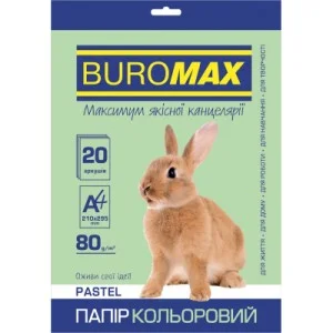 Бумага Buromax А4, 80g, PASTEL light green, 20 sheets, 80g (BM.2721220-15)