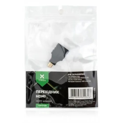 Переходник HDMI AF to HDMI D (micro) AM Vinga (VCPHDMIFMM)