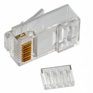 Коннектор RJ45 cat.6, со вставкой, 50 шт Merlion (05049)