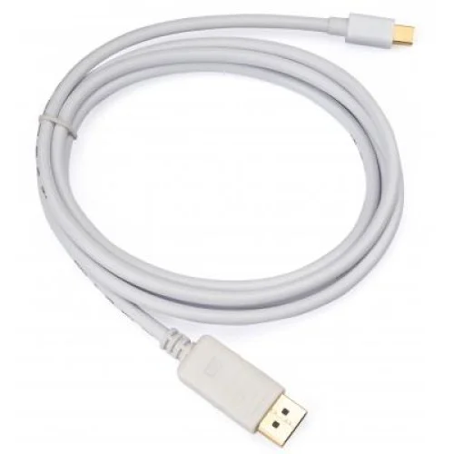 Кабель мультимедийный miniDisplayPort M to Display Port M 1.8m 4K white Vinga (VCPMDPDP1.8WH)