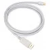 Кабель мультимедийный miniDisplayPort M to Display Port M 1.8m 4K white Vinga (VCPMDPDP1.8WH)